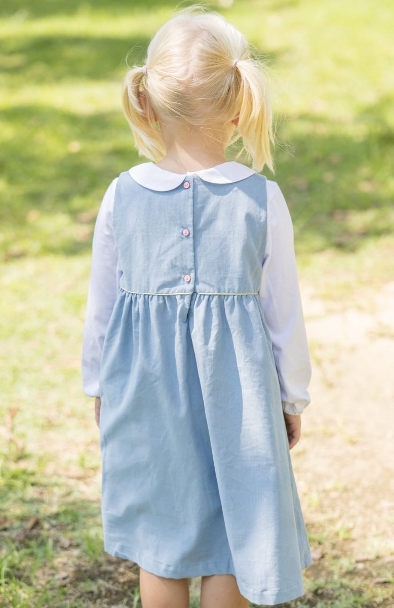 画像6: 刺繍入り・ブルーコードドレス_4〜5歳用(身長 103-108cm) (6)