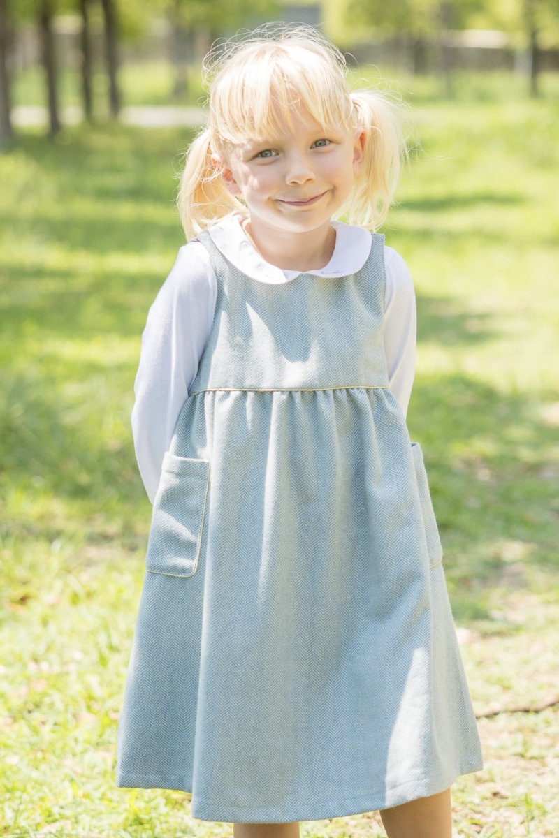 画像5: グリーン・ヘリンボーンドレス_4〜5歳用(身長 103-108cm) (5)