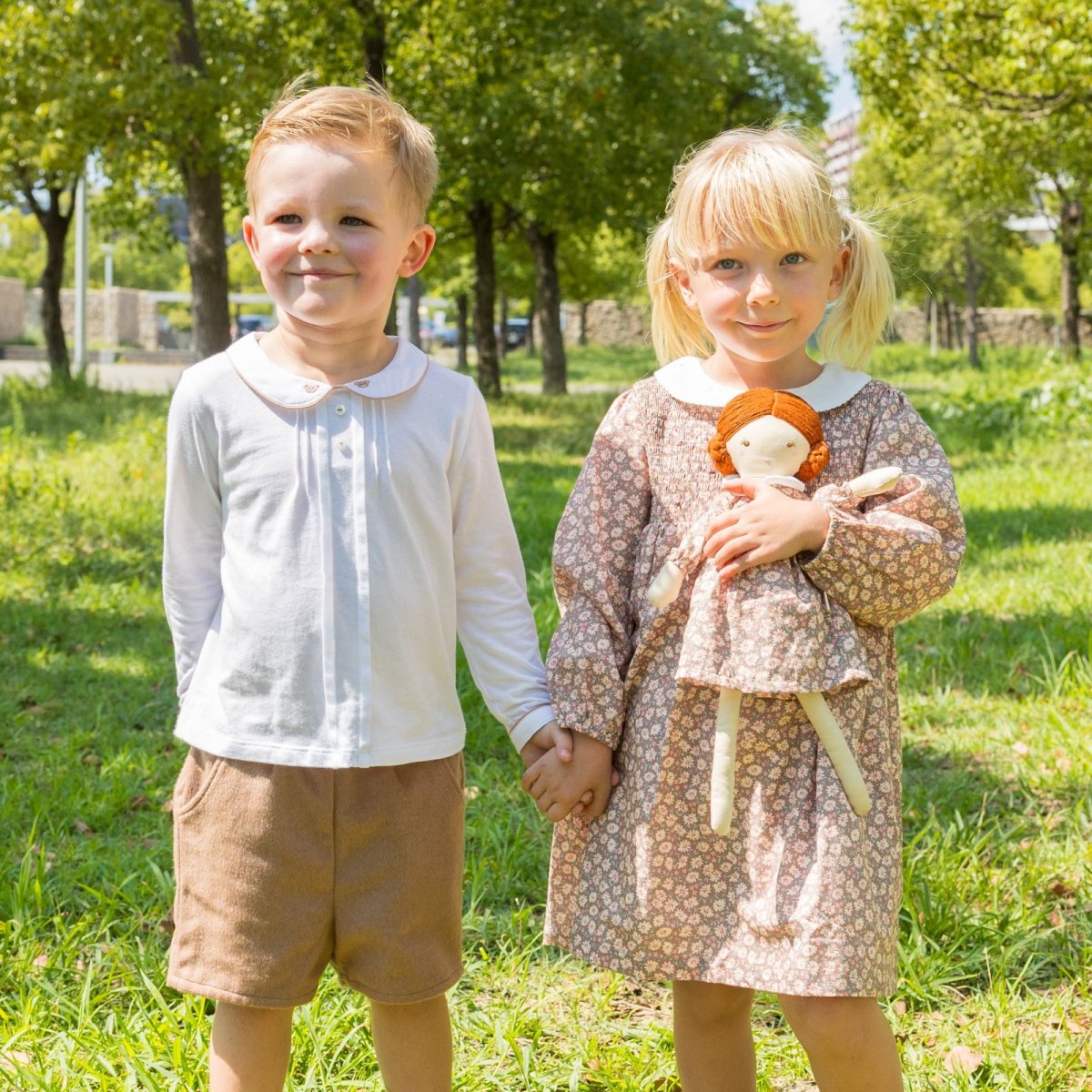 画像6: ローズバッド・ブラウンデイジー・ギャザードレス_1〜2歳用(身長 85-92cm) (6)