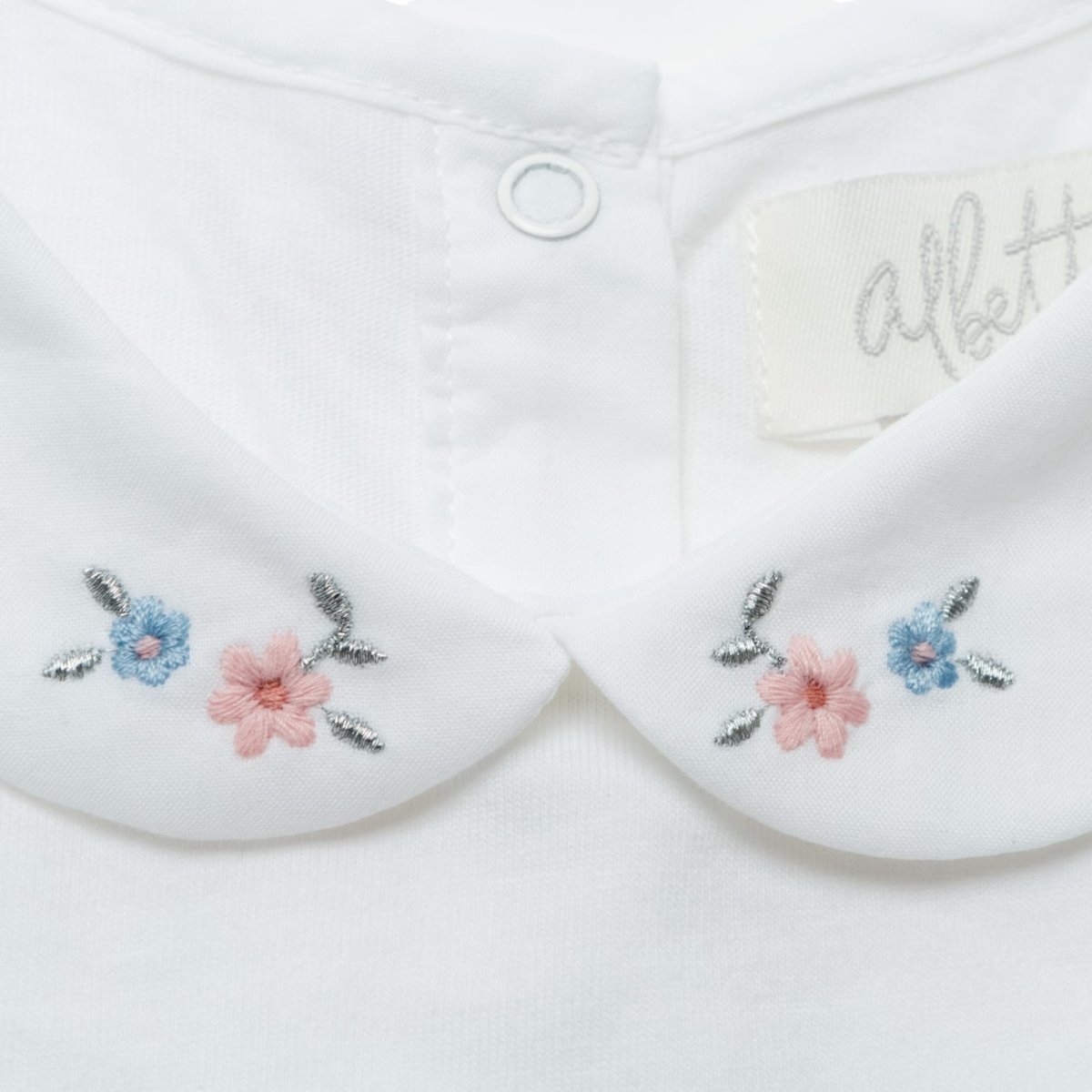 画像3: ピーターパン襟付き・刺繍ジャージ・ブラウス_3〜4歳用(身長 98-103cm) (3)