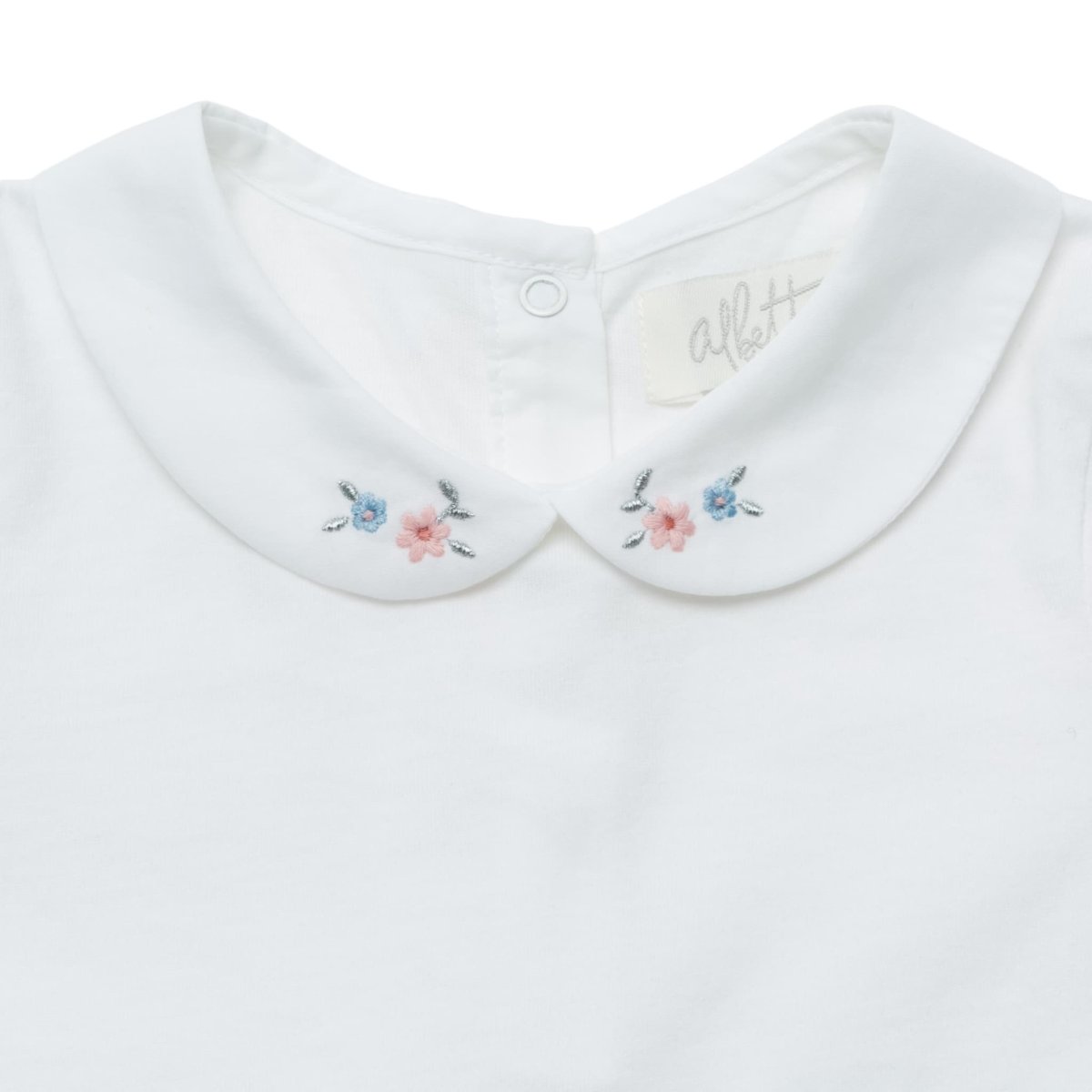 画像2: ピーターパン襟付き・刺繍ジャージ・ブラウス_3〜4歳用(身長 98-103cm) (2)