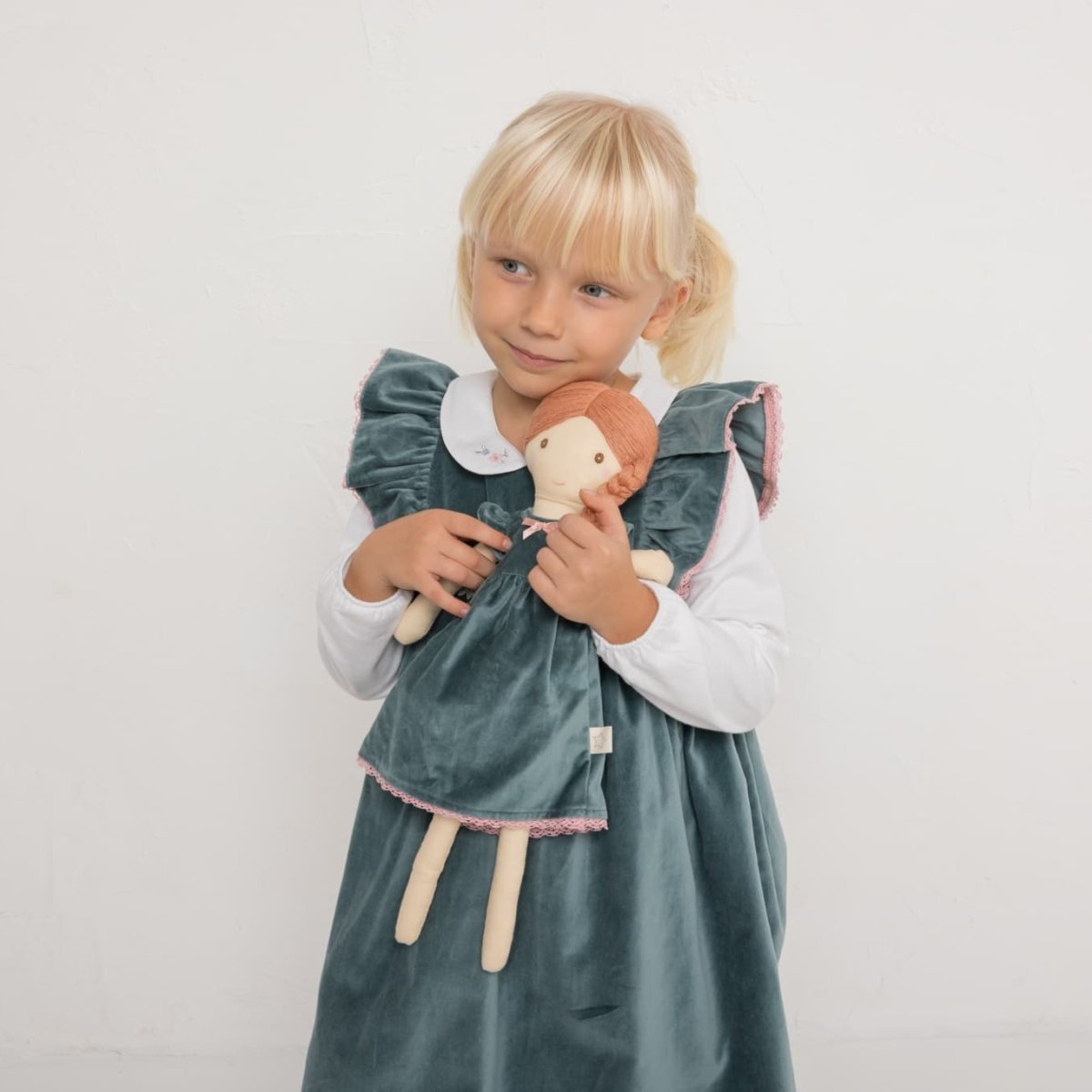 画像5: 刺繍入り・ベルベット・コーデュロイドレス_5〜6歳用(身長 108-114cm) (5)