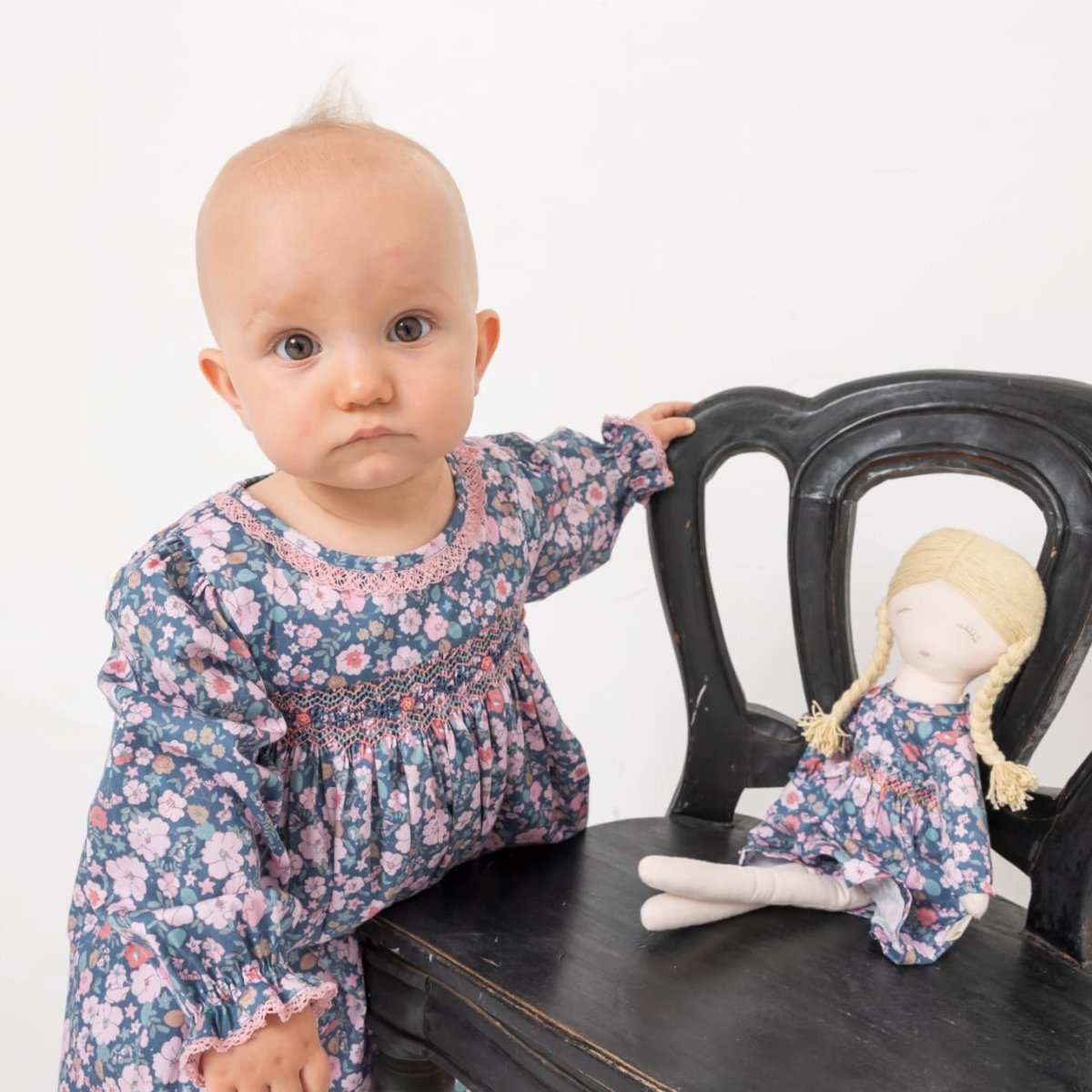 画像5: レースハンドスモック・アデル・ドレス_5〜6歳用(身長 108-114cm) (5)