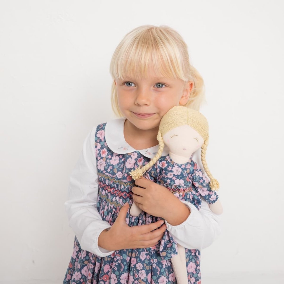 画像4: ハンドスモック・アデル・プリントドレス_2〜3歳用(身長 92-98cm) (4)