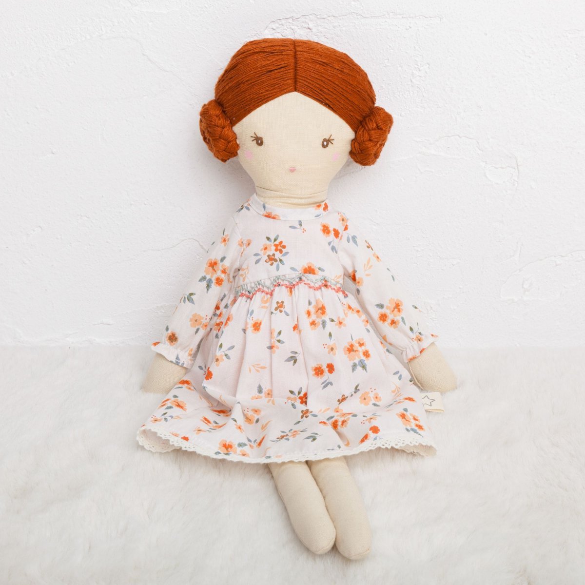 画像2: 【ドール用】ホワイトルイーズプリント・ドールドレス (2)