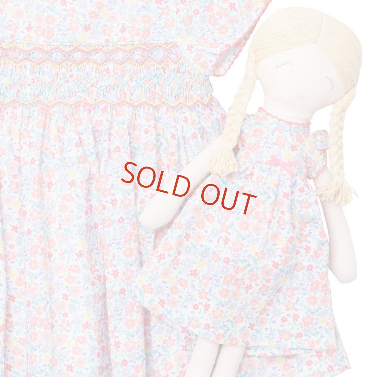 画像1: 【ドール用】ローリープリント・ドールドレス (1)