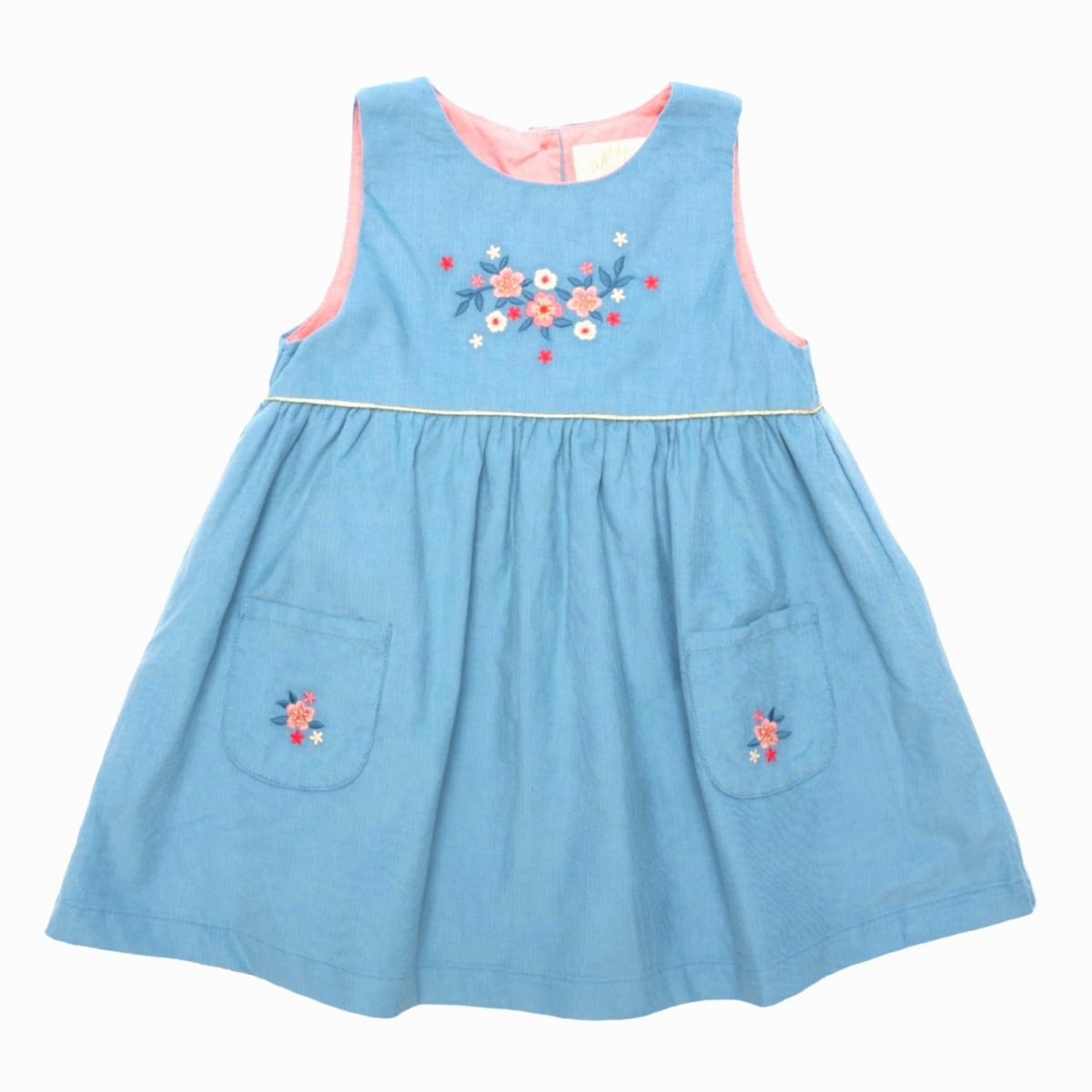 画像1: 刺繍入り・ブルーコードドレス_5〜6歳用(身長 108-114cm) (1)