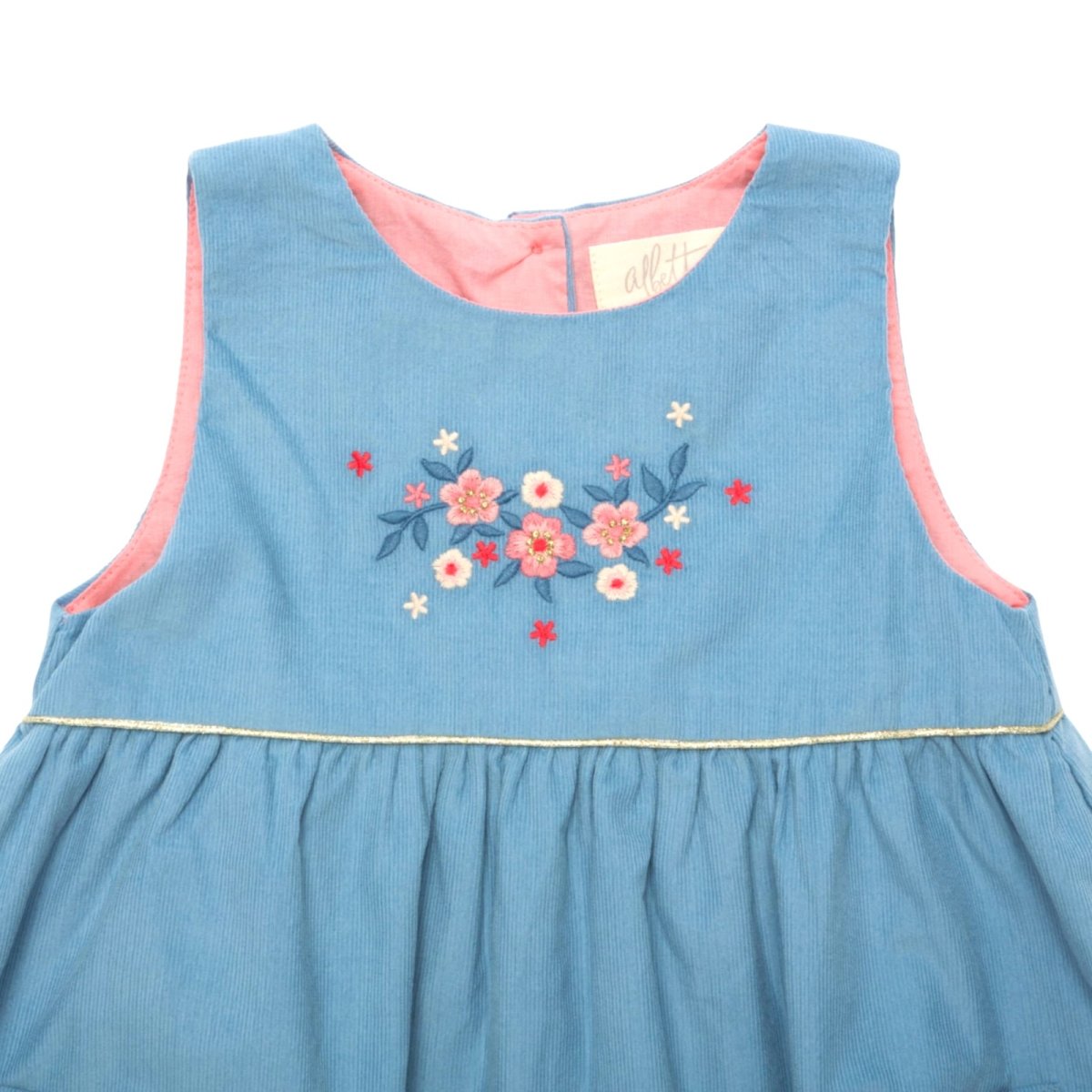 画像10: 刺繍入り・ブルーコードドレス_4〜5歳用(身長 103-108cm) (10)