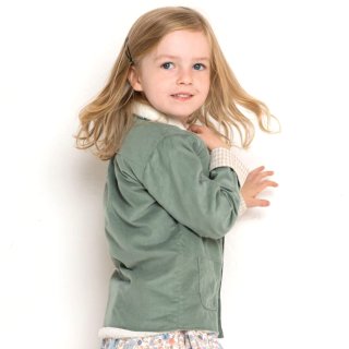 グリーンコーデュロイ・オーバー・ジャケット_3〜4歳用(身長 98