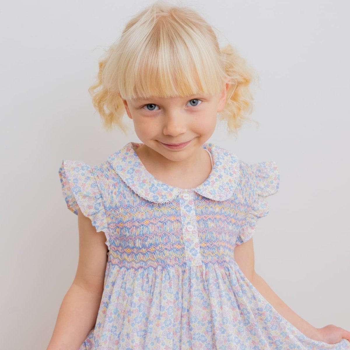 画像10: ジャンヌプリント・ハンドスモッキング・ドレス_4_5歳用(身長 103-108cm) (10)