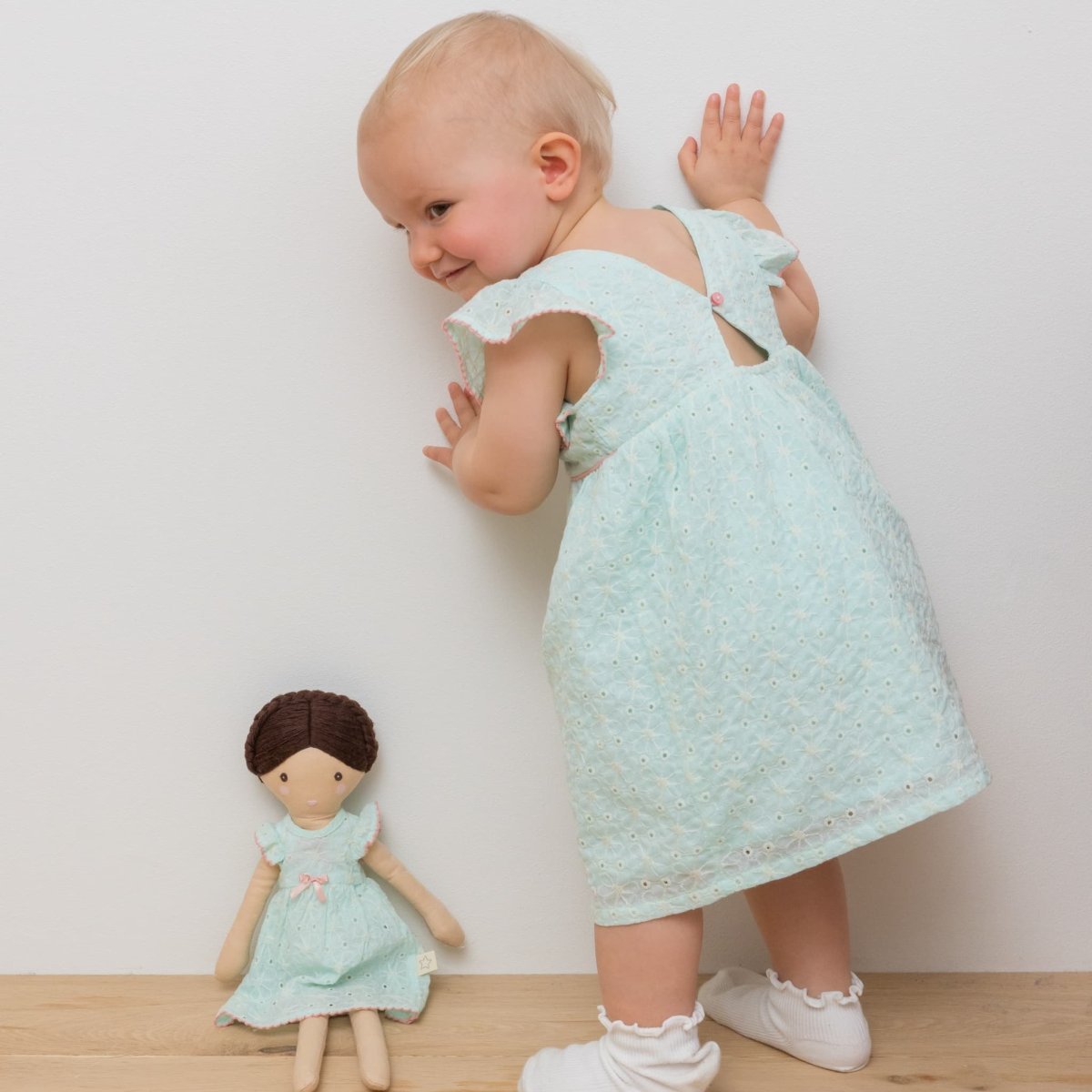 画像4: 【ドール用】セレステブルー・ブロデリー・ドールドレス (4)