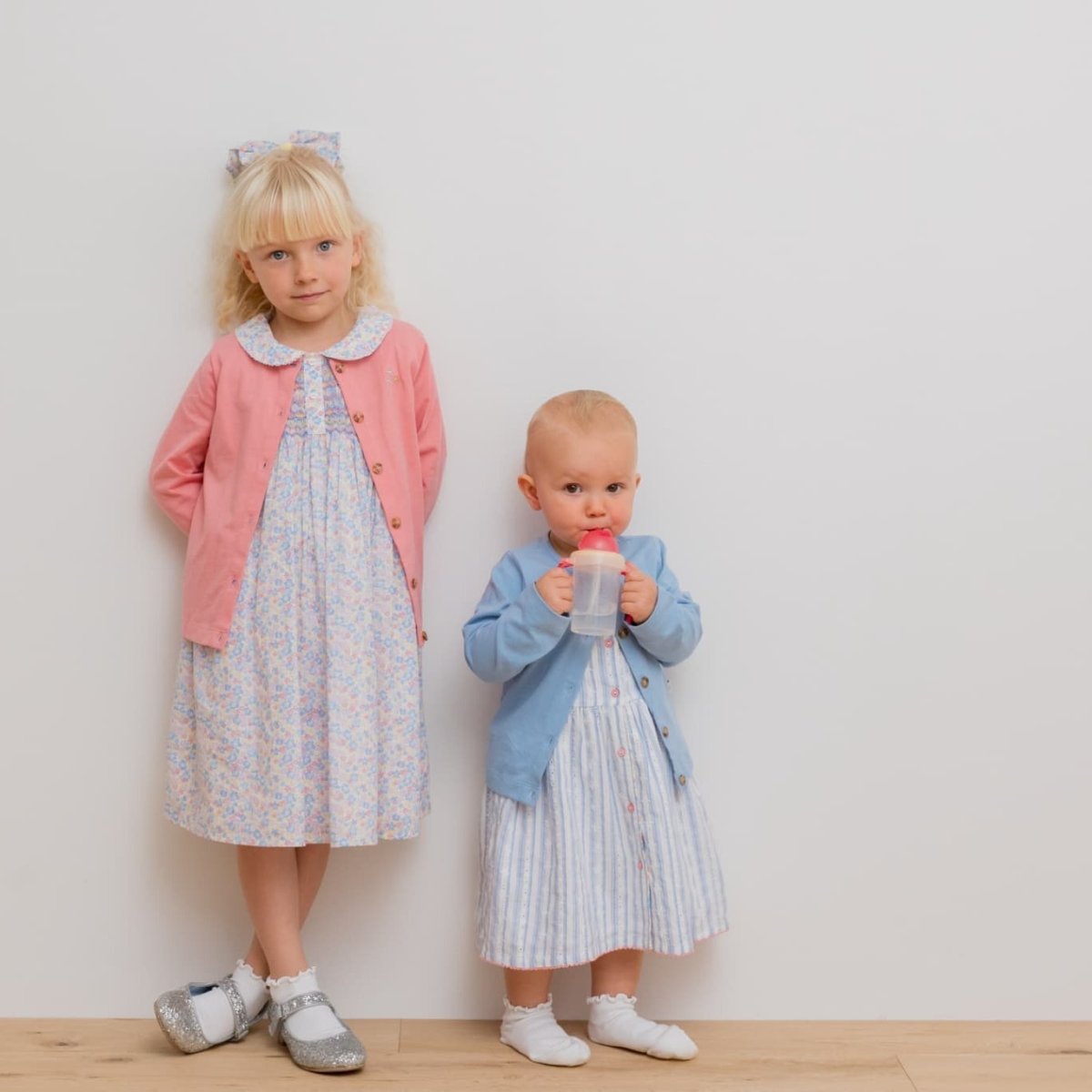 画像18: ブルー・ジャカードストライプ・刺繍ドレス_3_4歳用(身長 98-103cm) (18)