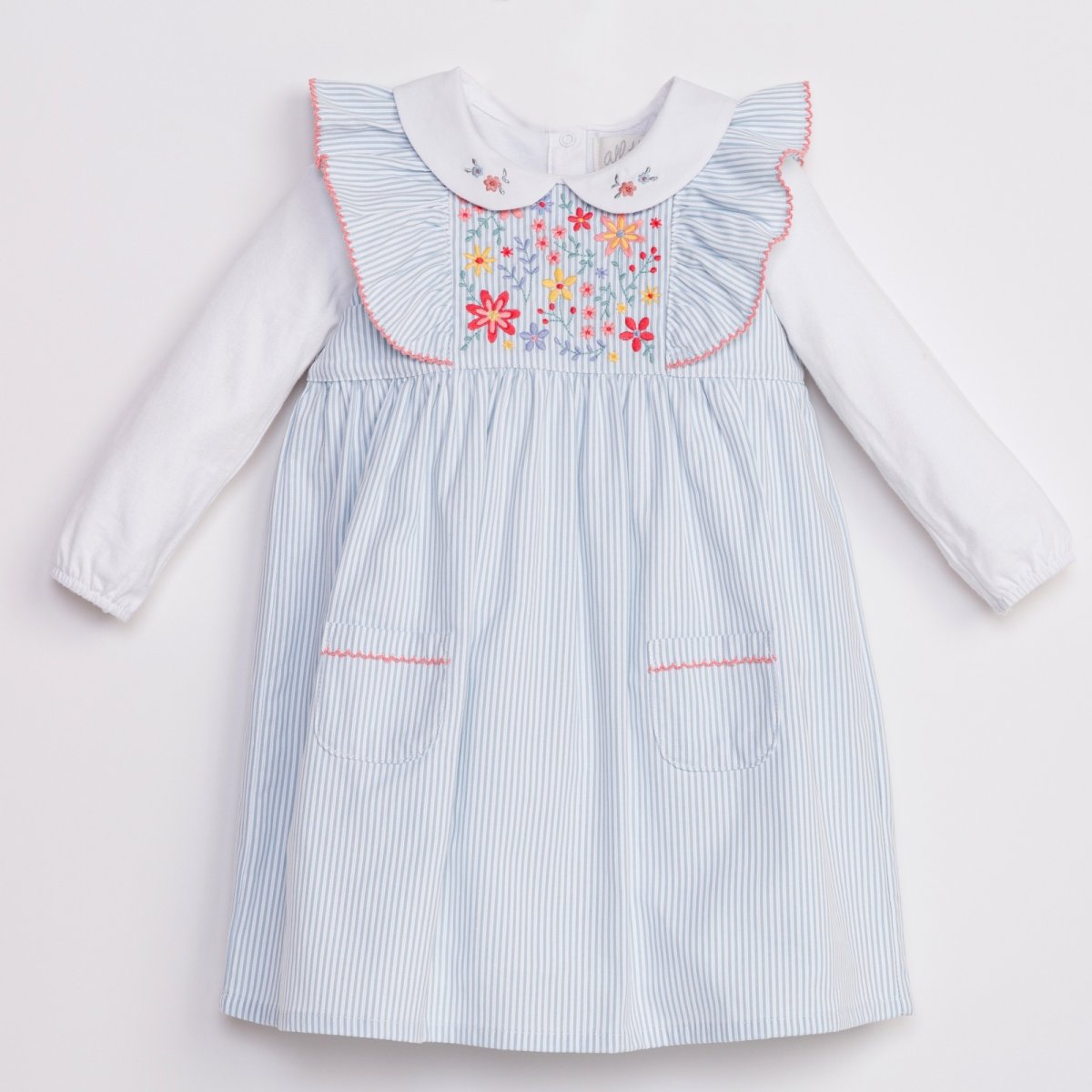 画像11: ピーターパン襟付き・刺繍ジャージ・ブラウス_3〜4歳用(身長 98-103cm) (11)