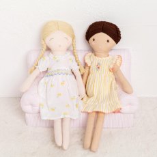 画像12: 【ドール用ソファ】ピンクストライプ・ドールソファ (12)