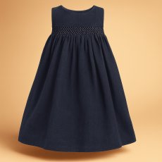 画像1: ヘリンボーン・スモッキング・ドレス_1歳〜5歳用 (1)