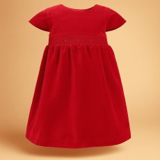 画像1: レッド・ベルベット・ドレス_4〜5歳用(身長 103-108cm) (1)