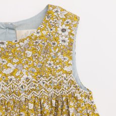 画像5: イエローフローラルプリント・ハンドスモック・ドレス_2_3歳(身長 92-98cm) (5)