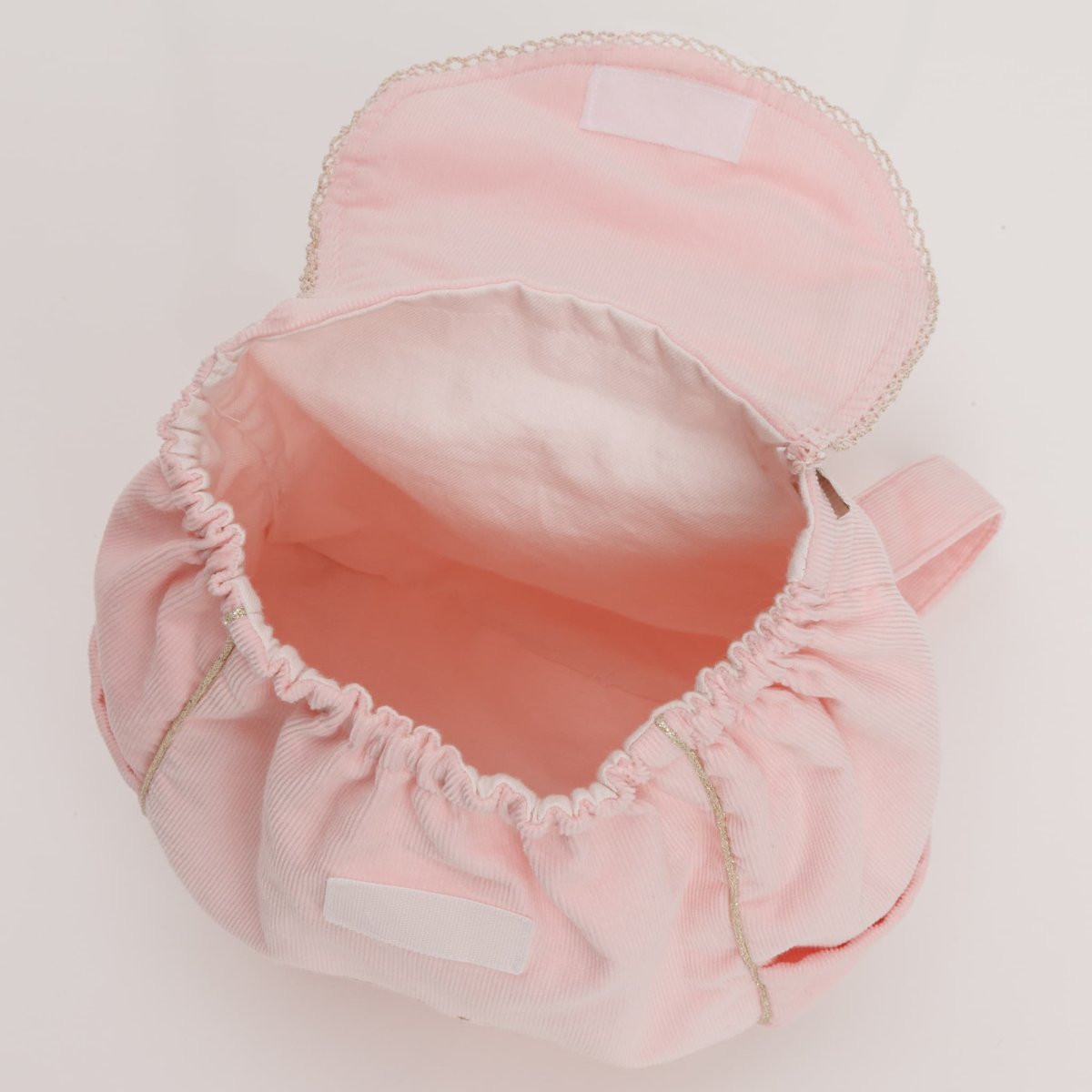 画像7: 刺繍バレリーナピンク・コーデュロイ・バックパック (7)