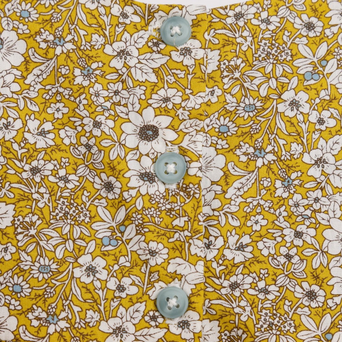 画像7: イエローフローラルプリント・ハンドスモック・ドレス_2_3歳(身長 92-98cm) (7)