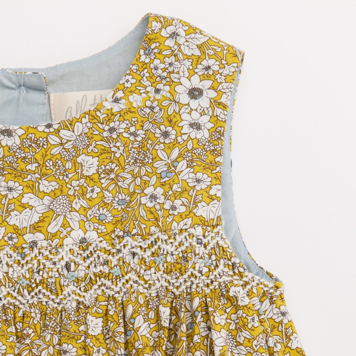 画像5: イエローフローラル・プリントハンドスモック・ドレス_6_12ヶ月(身長 80-85cm) (5)