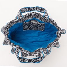 画像4: ネイビーフローラル・フリルキルティング・バッグ (4)