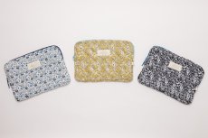 画像9: ブルーフローラル・キルティング・13インチ・ノートパソコンケース (9)