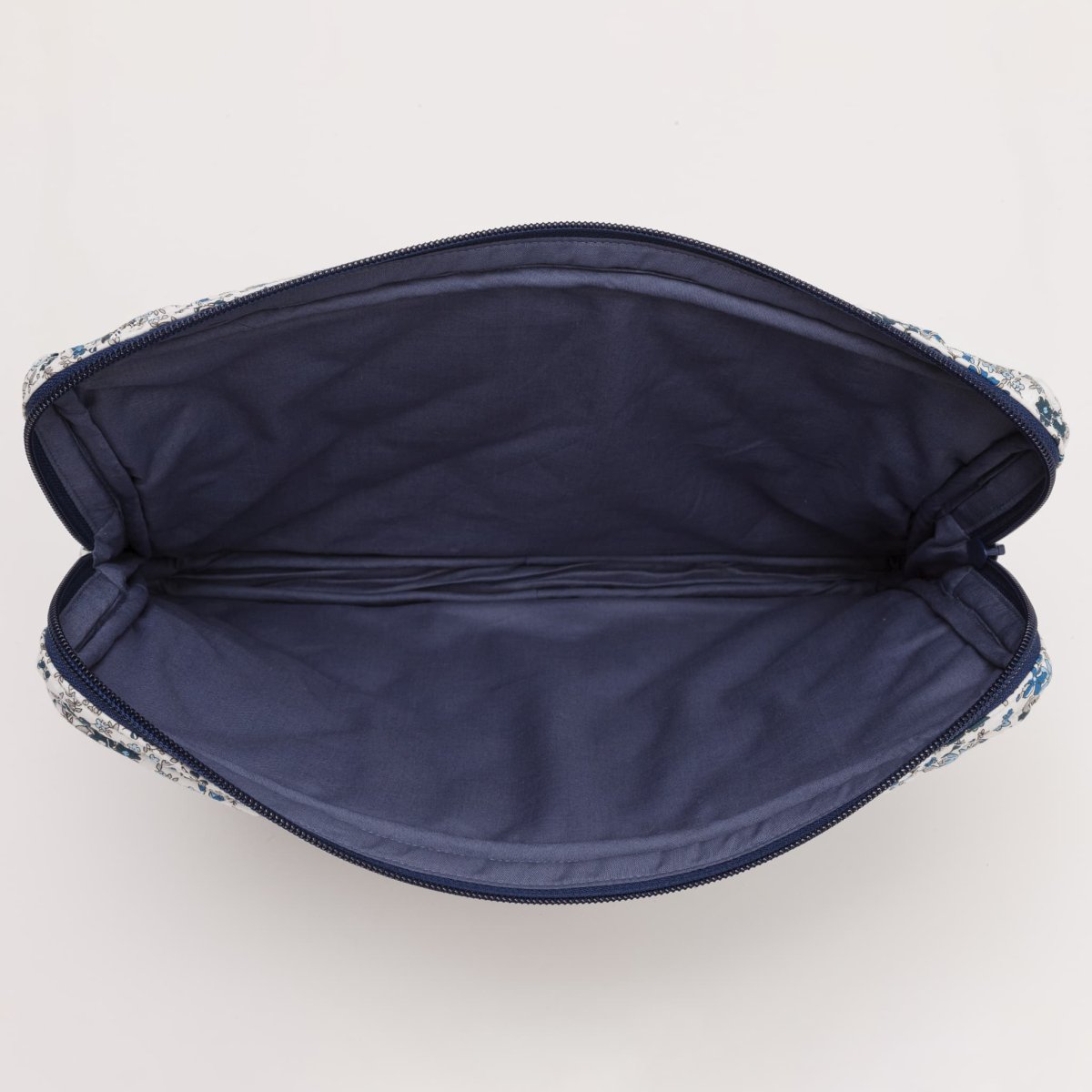 画像6: ブルーフローラル・キルティング・13インチ・ノートパソコンケース (6)