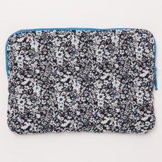 画像3: ネイビーフローラル・キルティング・13インチ・ノートパソコンケース (3)