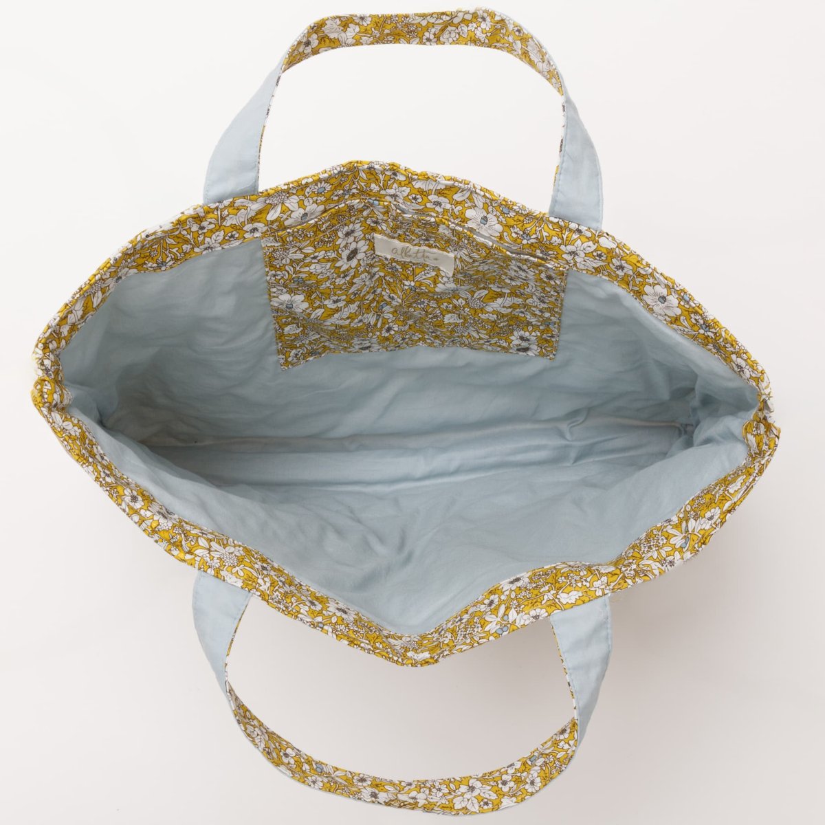 画像5: マスタード・フローラル・ハンドスモック・バッグ (5)