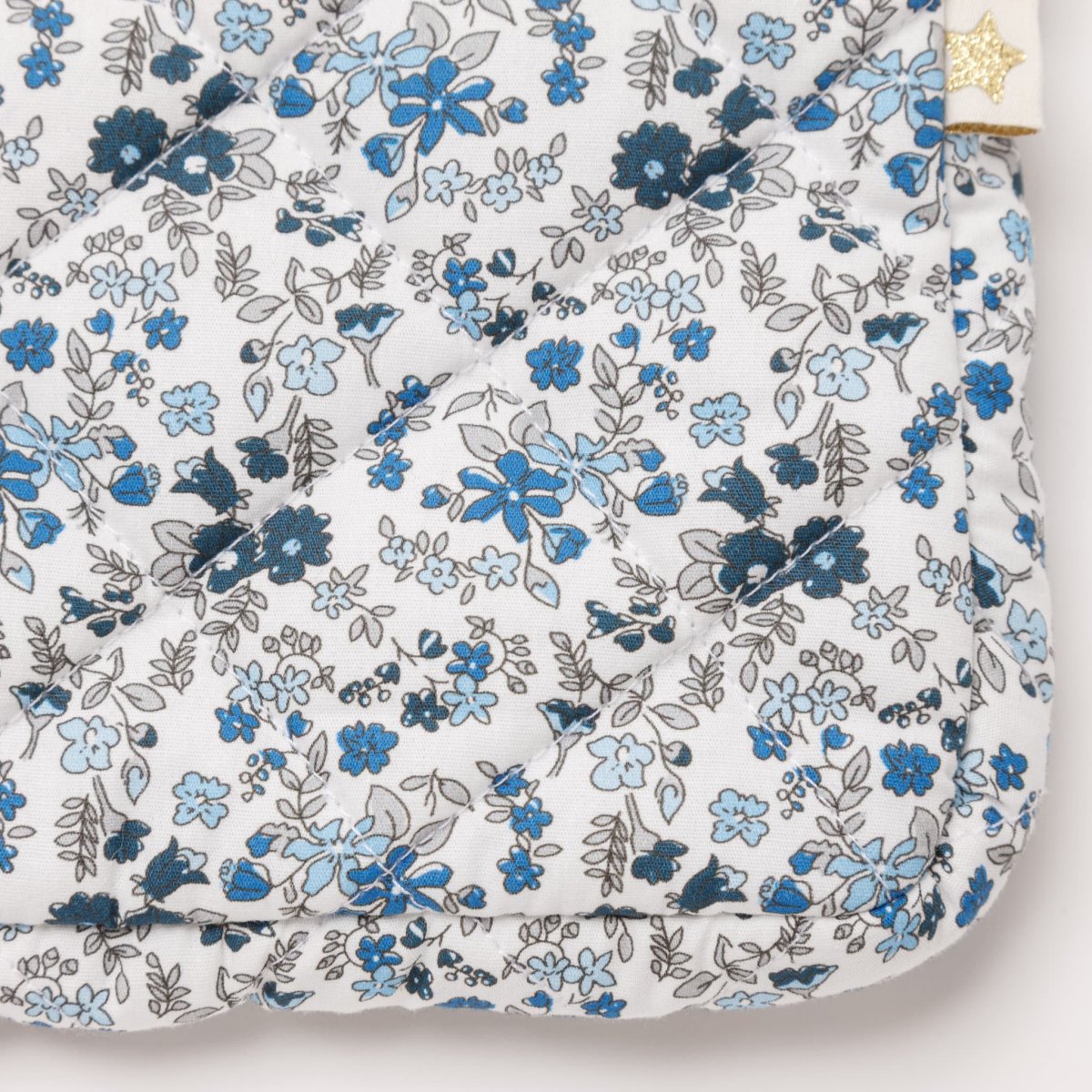 画像8: ブルーフローラル・キルティング・13インチ・ノートパソコンケース (8)