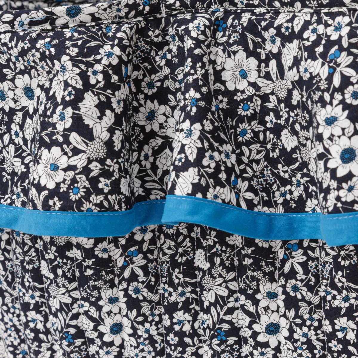 画像5: ネイビーフローラル・フリルキルティング・バッグ (5)