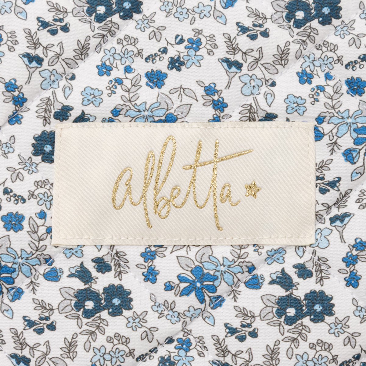 画像7: ブルーフローラル・キルティング・13インチ・ノートパソコンケース (7)