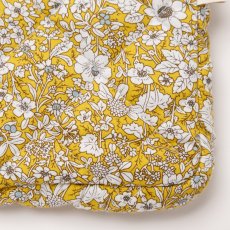 画像7: マスタードフローラル・キルティング・13インチ・ラップトップケース (7)
