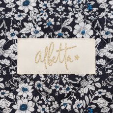 画像6: ネイビーフローラル・キルティング・15インチ・ノートパソコンケース (6)