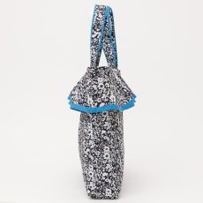 画像3: ネイビーフローラル・フリルキルティング・バッグ (3)