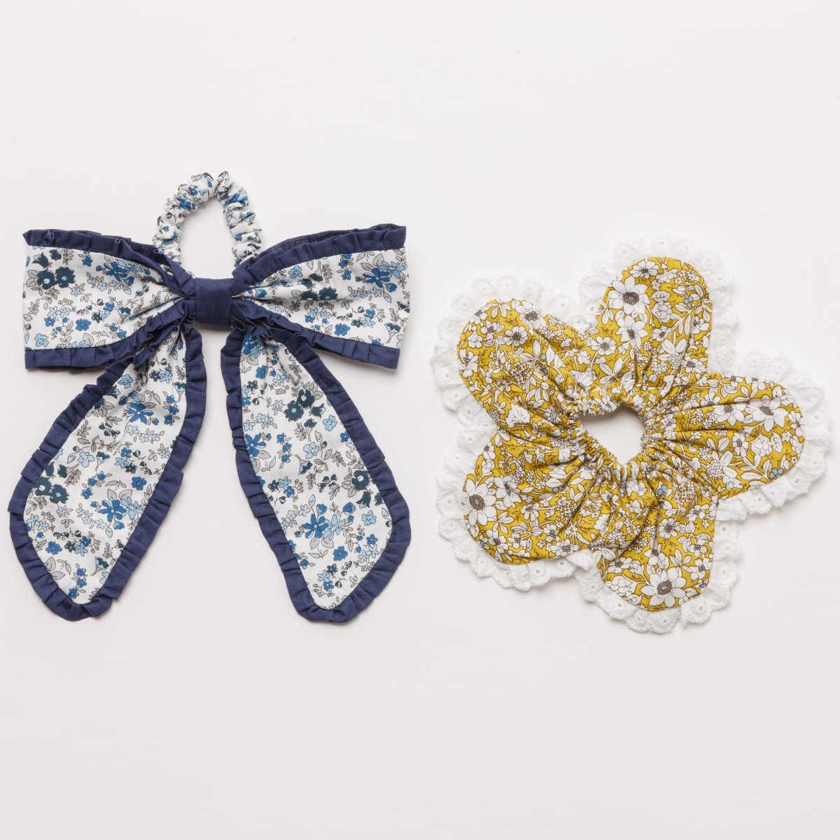 画像3: フローラル・リボン・シュシュセット2 (3)