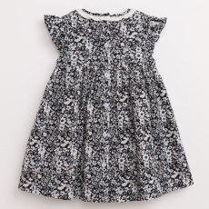 画像3: ダークブルーフラワー・ハンドスモック・ドレス_5_6歳(身長 108-114cm) (3)