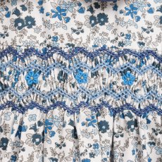 画像15: ブルーフローラルプリント・ハンドスモック・ドレス_2〜3歳(身長 92-98cm) (15)