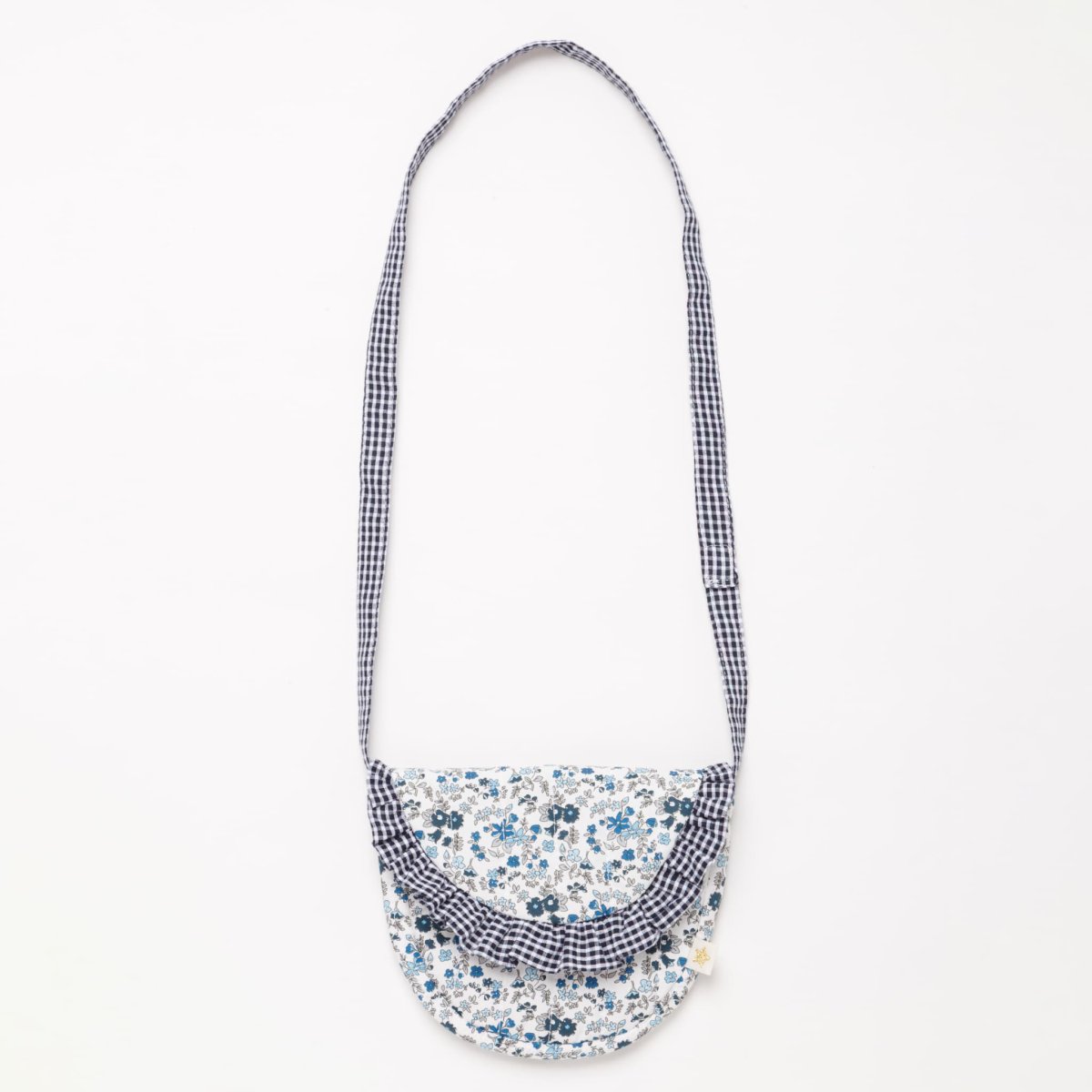 画像3: ブルーフローラルプリント・クロス・バッグ (3)