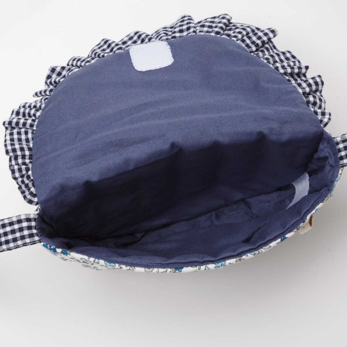 画像8: ブルーフローラルプリント・クロス・バッグ (8)