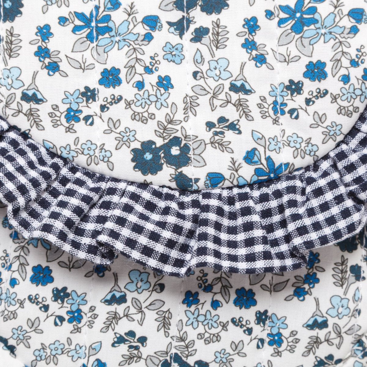 画像7: ブルーフローラルプリント・クロス・バッグ (7)