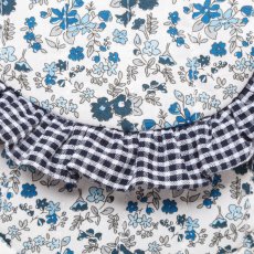 画像7: ブルーフローラルプリント・クロス・バッグ (7)