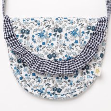 画像4: ブルーフローラルプリント・クロス・バッグ (4)