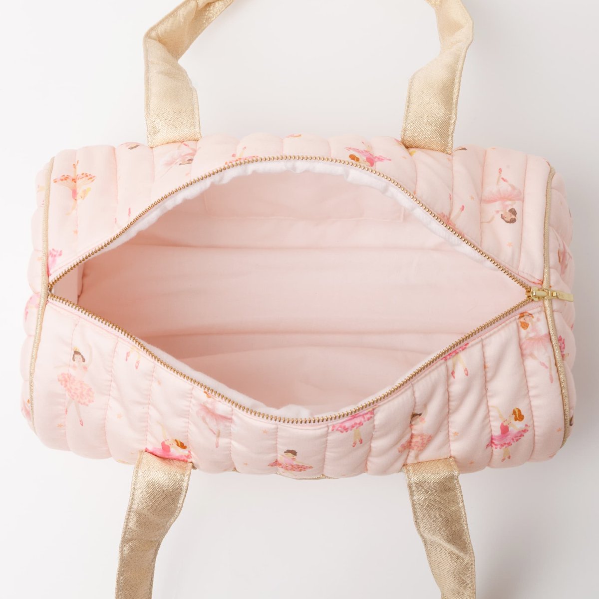 画像11: ブラッシュ・バレリーナ・プリントキルティング・ダッフルバッグ (11)
