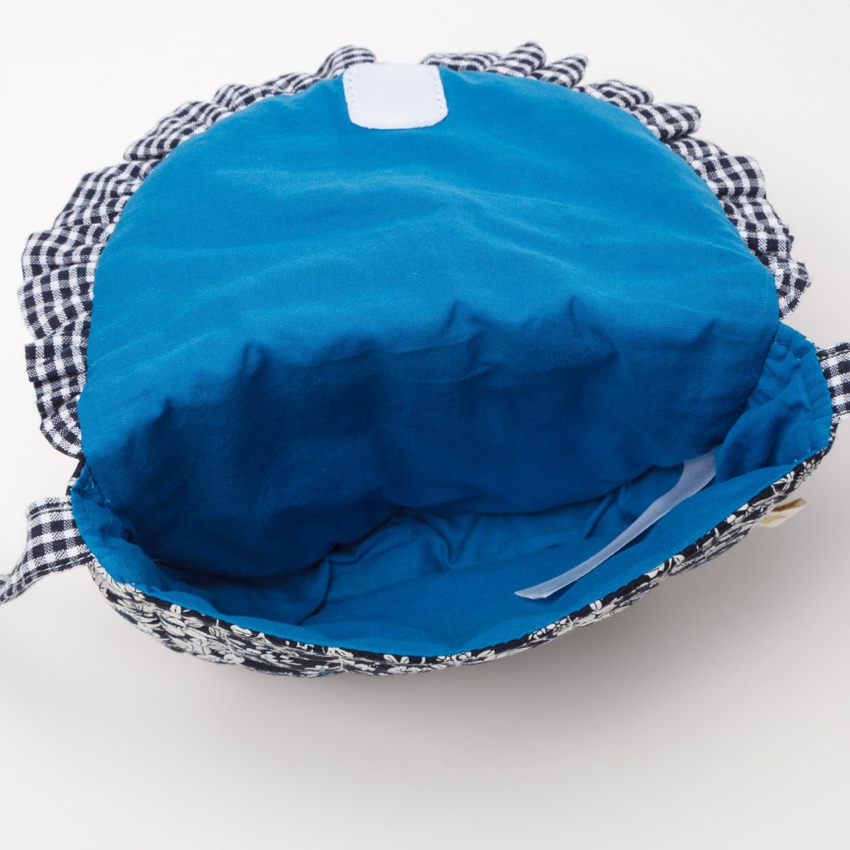 画像8: ダークネイビーフローラルプリント・クロス・バッグ (8)