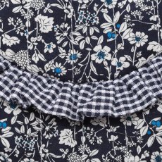 画像7: ダークネイビーフローラルプリント・クロス・バッグ (7)