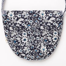 画像5: ダークネイビーフローラルプリント・クロス・バッグ (5)