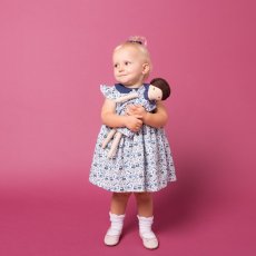 画像9: ブルーフローラルプリント・ハンドスモック・ドレス_2〜3歳(身長 92-98cm) (9)