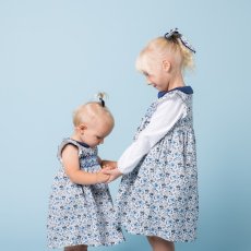 画像19: ブルーフローラルプリント・ハンドスモック・ドレス_2〜3歳(身長 92-98cm) (19)