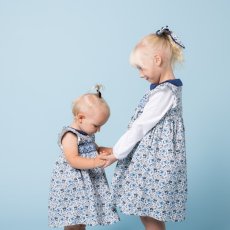 画像19: ブルーフローラルプリント・ハンドスモック・ドレス_6〜12ヶ月(身長 80-85cm) (19)